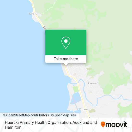 Hauraki Primary Health Organisation map