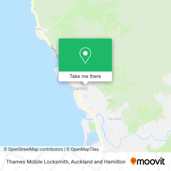 Thames Mobile Locksmith map