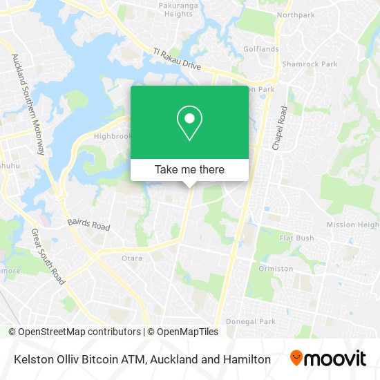 Kelston Olliv Bitcoin ATM map