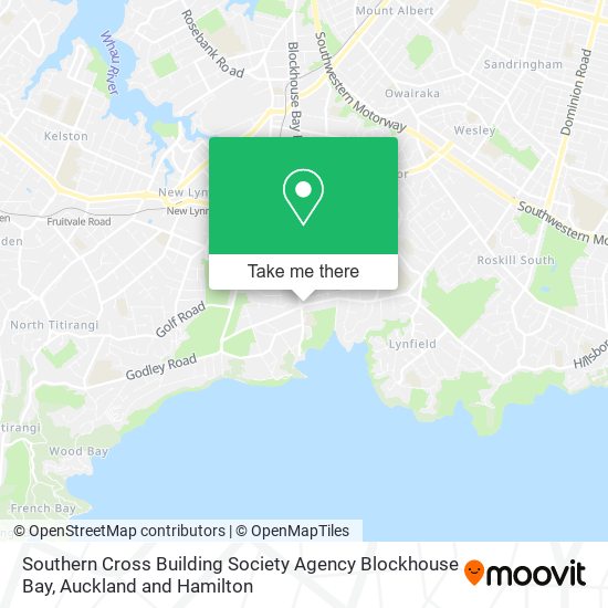 Southern Cross Building Society Agency Blockhouse Bay map
