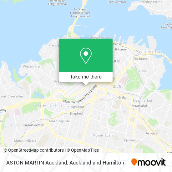 ASTON MARTIN Auckland map