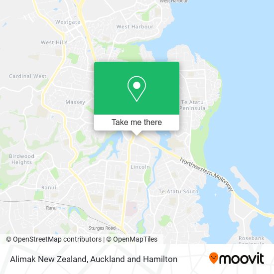 Alimak New Zealand map