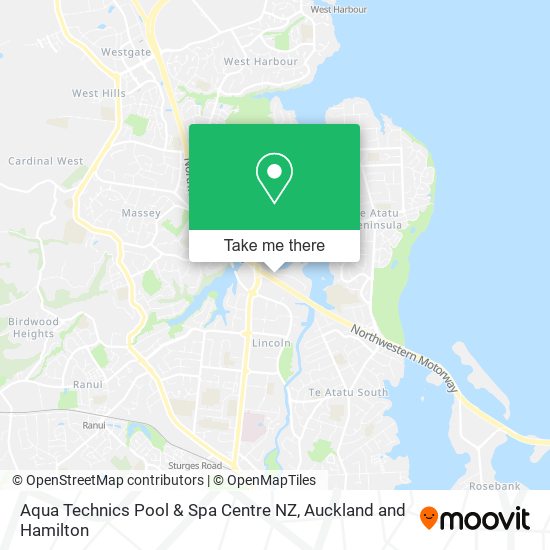 Aqua Technics Pool & Spa Centre NZ map