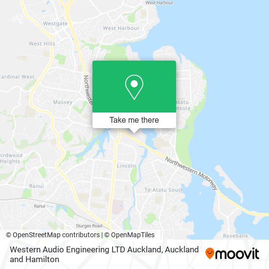 Western Audio Engineering LTD Auckland map