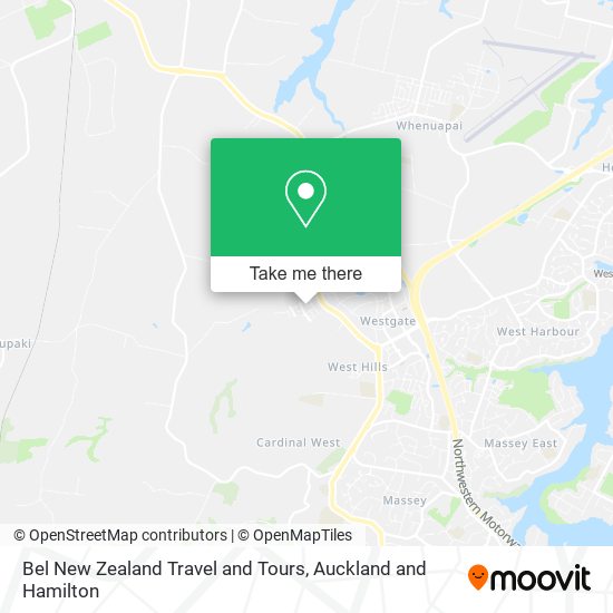 Bel New Zealand Travel and Tours map