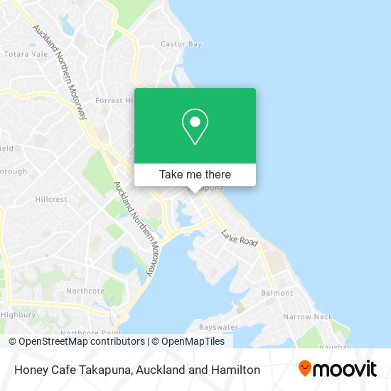 Honey Cafe Takapuna map