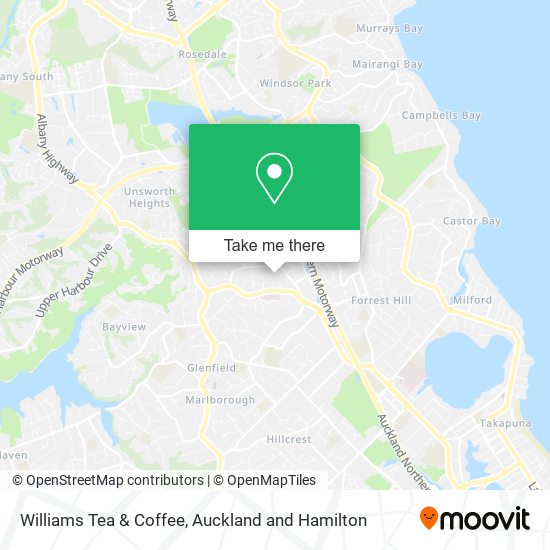 Williams Tea & Coffee map