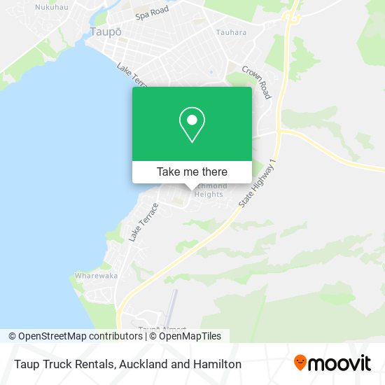 Taup Truck Rentals map