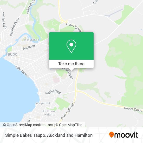 Simple Bakes Taupo map