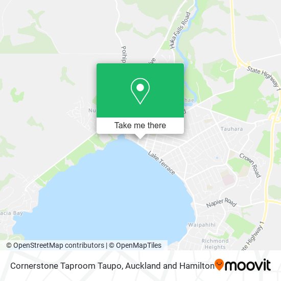 Cornerstone Taproom Taupo map