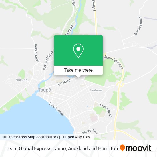 Team Global Express Taupo map
