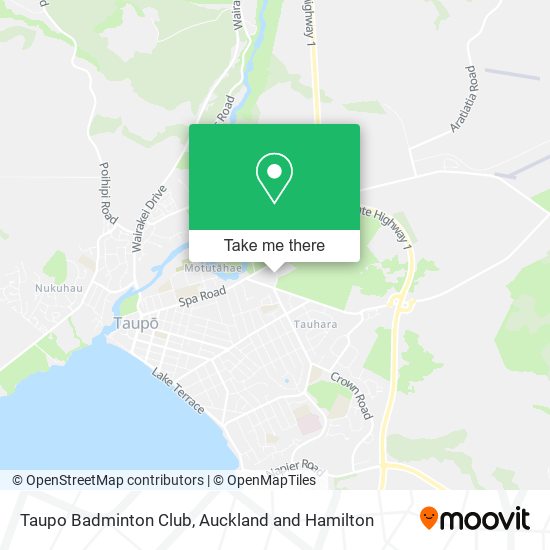 Taupo Badminton Club map
