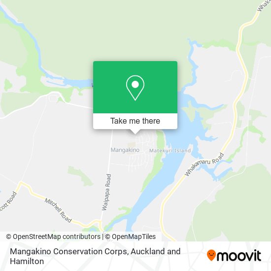 Mangakino Conservation Corps map