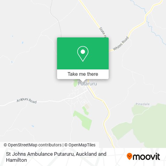 St Johns Ambulance Putaruru map