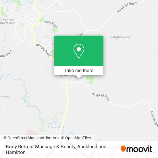 Body Retreat Massage & Beauty map