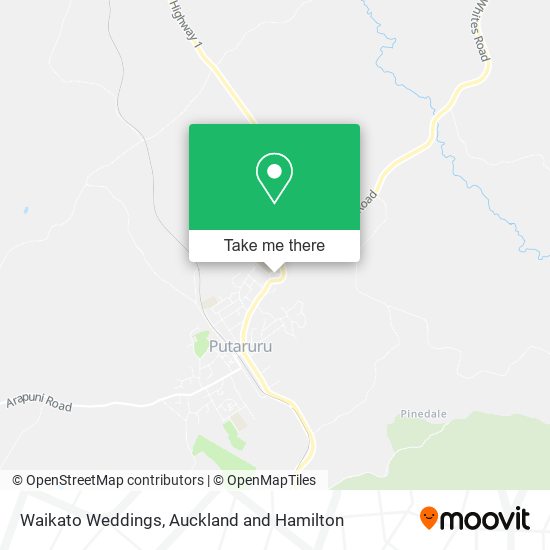 Waikato Weddings map