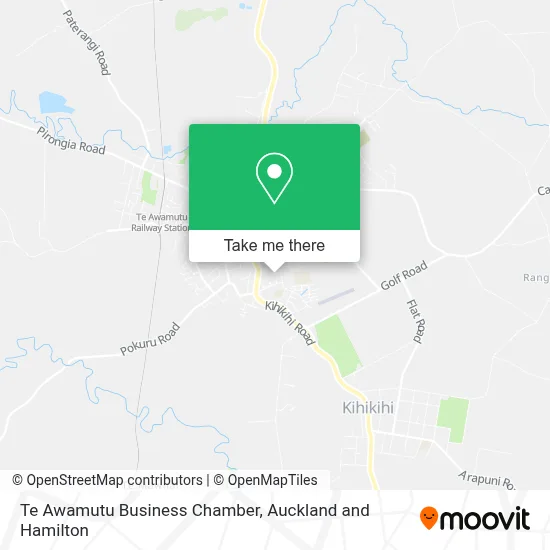 Te Awamutu Business Chamber map