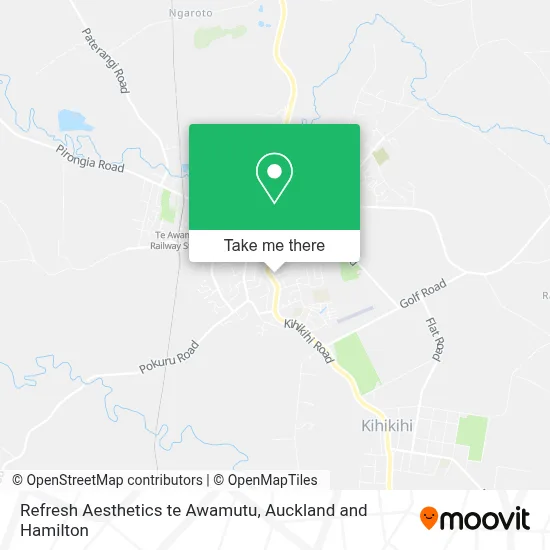 Refresh Aesthetics te Awamutu map