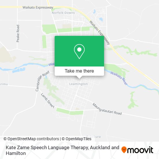 Kate Zame Speech Language Therapy map