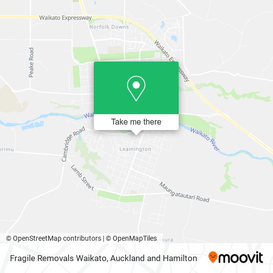 Fragile Removals Waikato map