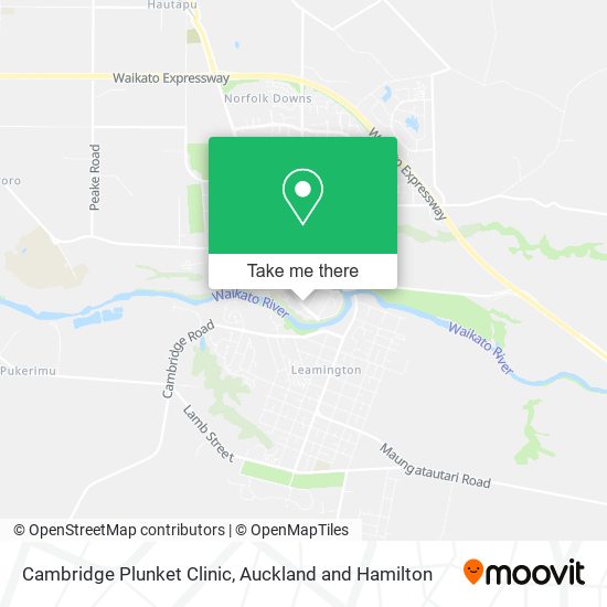 Cambridge Plunket Clinic map