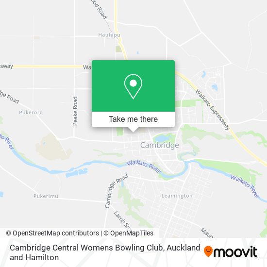 Cambridge Central Womens Bowling Club map