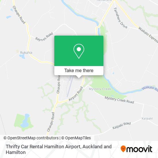 Thrifty Car Rental Hamilton Airport map