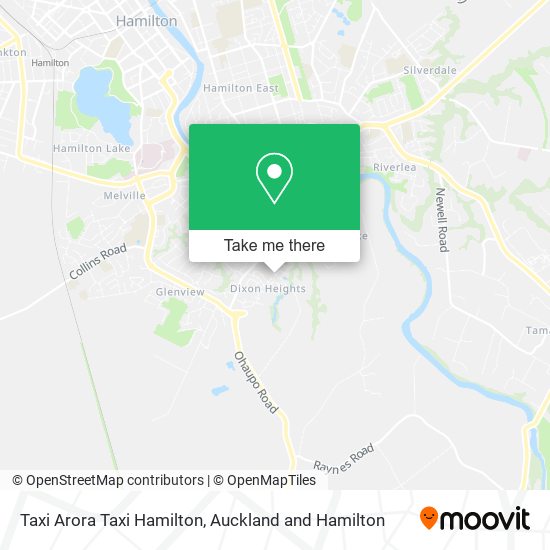 Taxi Arora Taxi Hamilton map