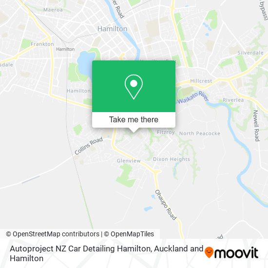 Autoproject NZ Car Detailing Hamilton map