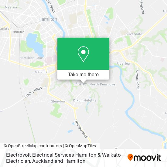 Electrovolt Electrical Services Hamilton & Waikato Electrician map