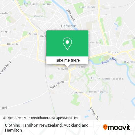 Clothing Hamilton Newzealand map
