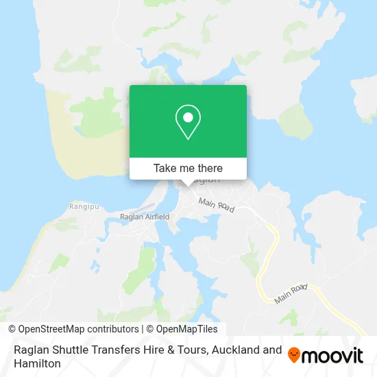 Raglan Shuttle Transfers Hire & Tours map