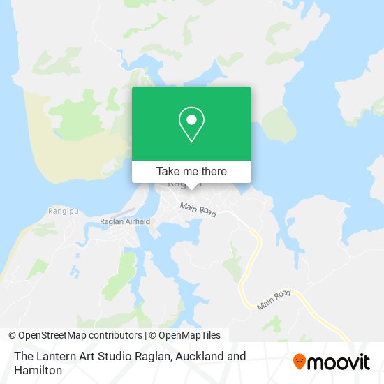 The Lantern Art Studio Raglan map