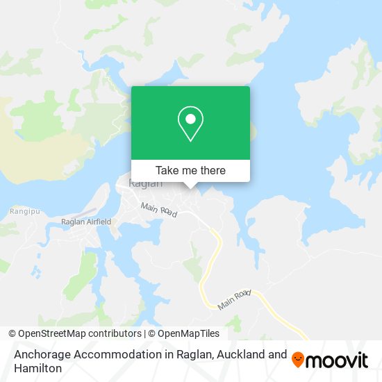 Anchorage Accommodation in Raglan map