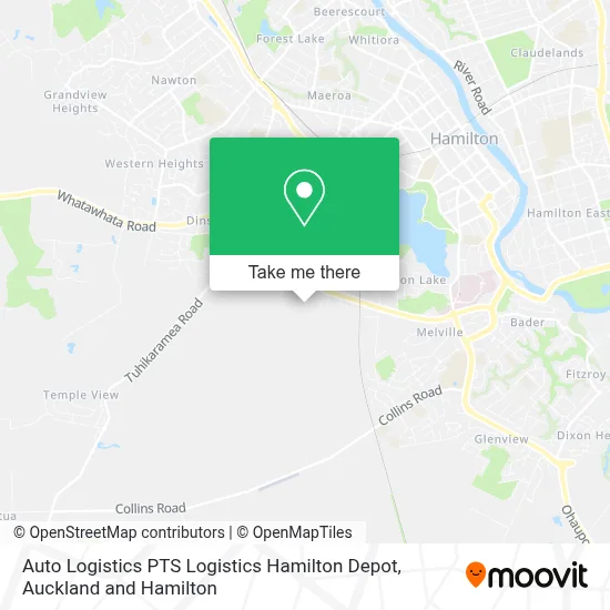 Auto Logistics PTS Logistics Hamilton Depot map