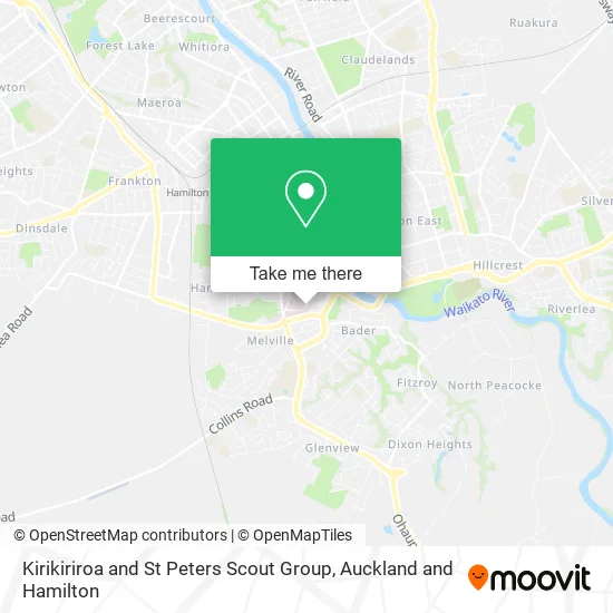 Kirikiriroa and St Peters Scout Group map
