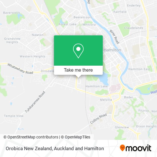 Orobica New Zealand map