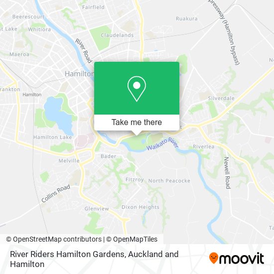 River Riders Hamilton Gardens map