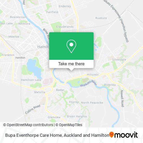 Bupa Eventhorpe Care Home map