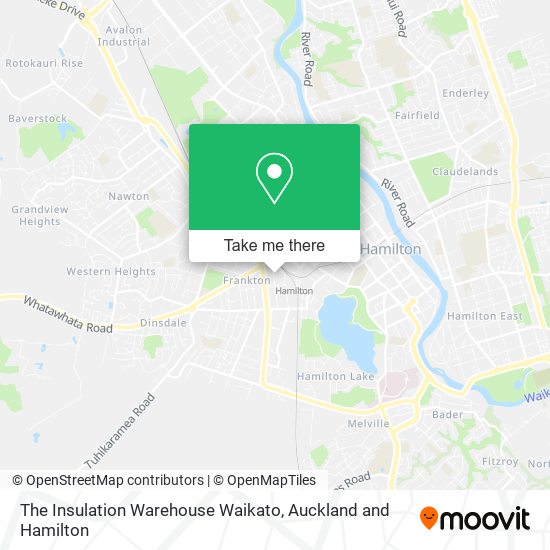 The Insulation Warehouse Waikato map