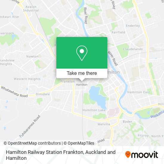 Hamilton Railway Station Frankton map