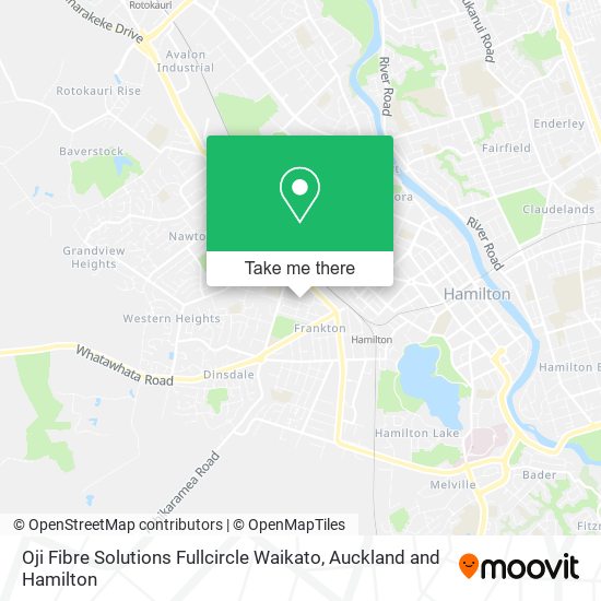 Oji Fibre Solutions Fullcircle Waikato map