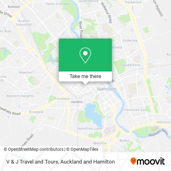 V & J Travel and Tours map