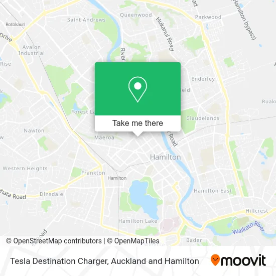 Tesla Destination Charger map