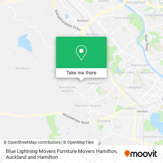Blue Lightning Movers Furniture Movers Hamilton map