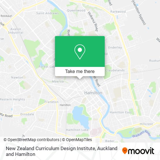 New Zealand Curriculum Design Institute map