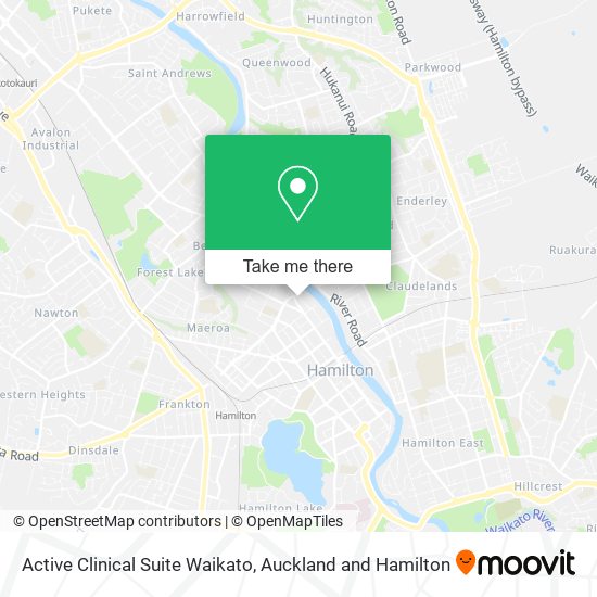 Active Clinical Suite Waikato map