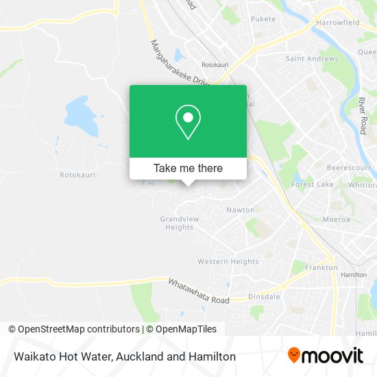 Waikato Hot Water map