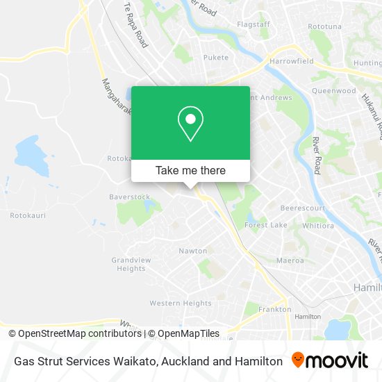 Gas Strut Services Waikato map