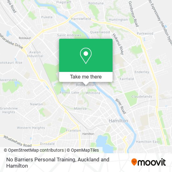 No Barriers Personal Training map